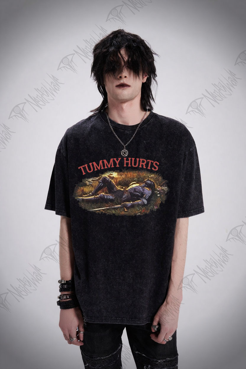 Tummy Hurts Knight Washed T-shirt