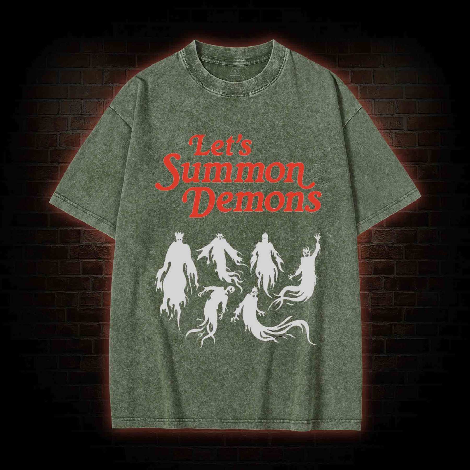 Let's Summon Demons Washed T-shirt