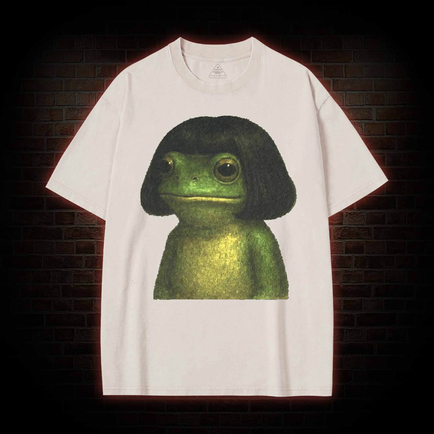Frog With Bob Haircut Washed T-shirt
