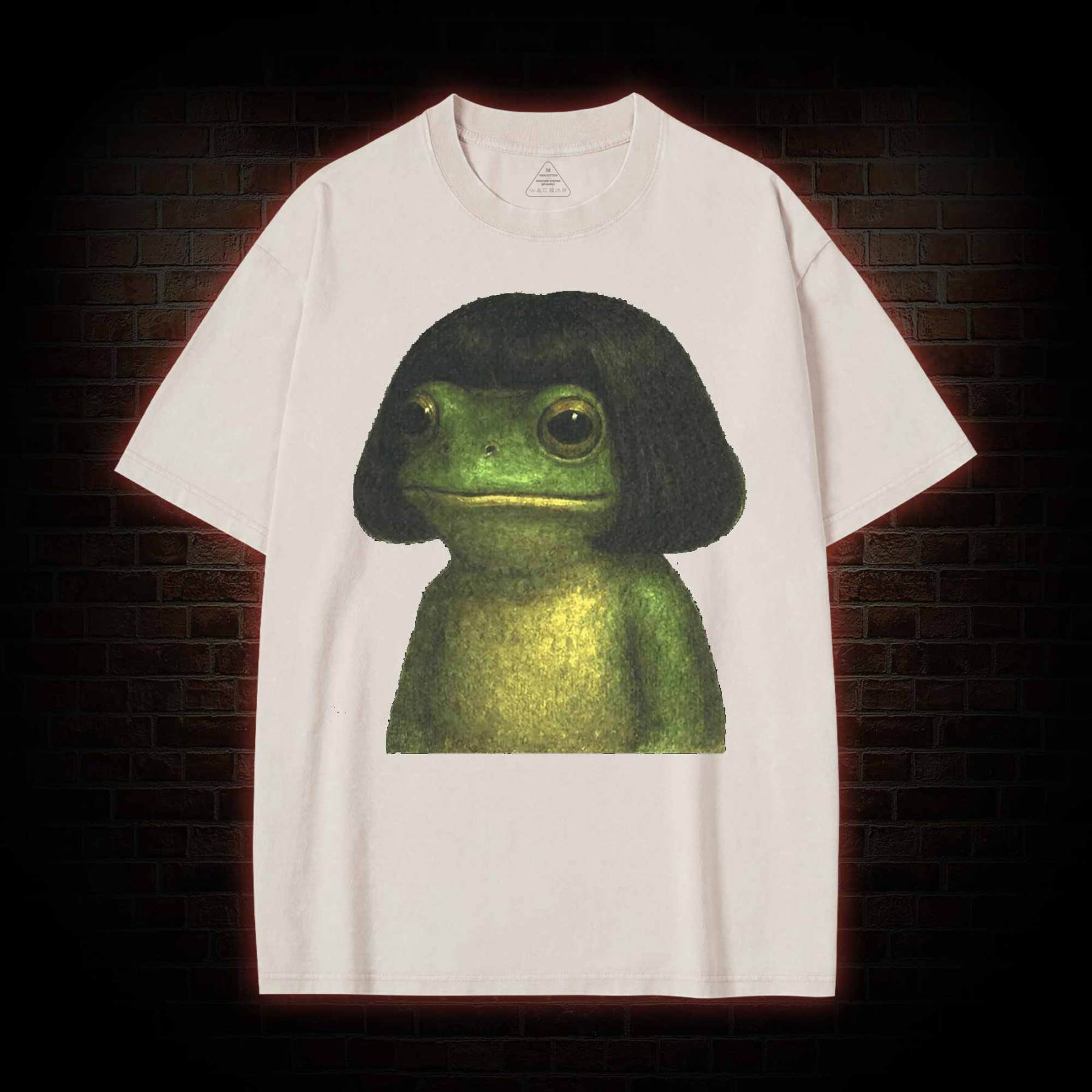 Frog With Bob Haircut Washed T-shirt