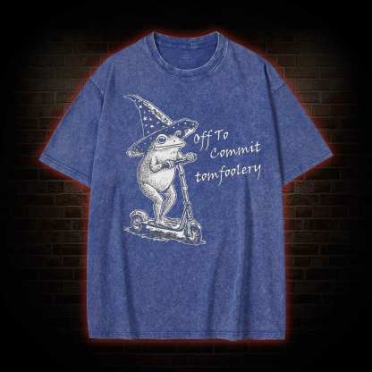 Off to Commit Tomfoolery Washed T-shirt