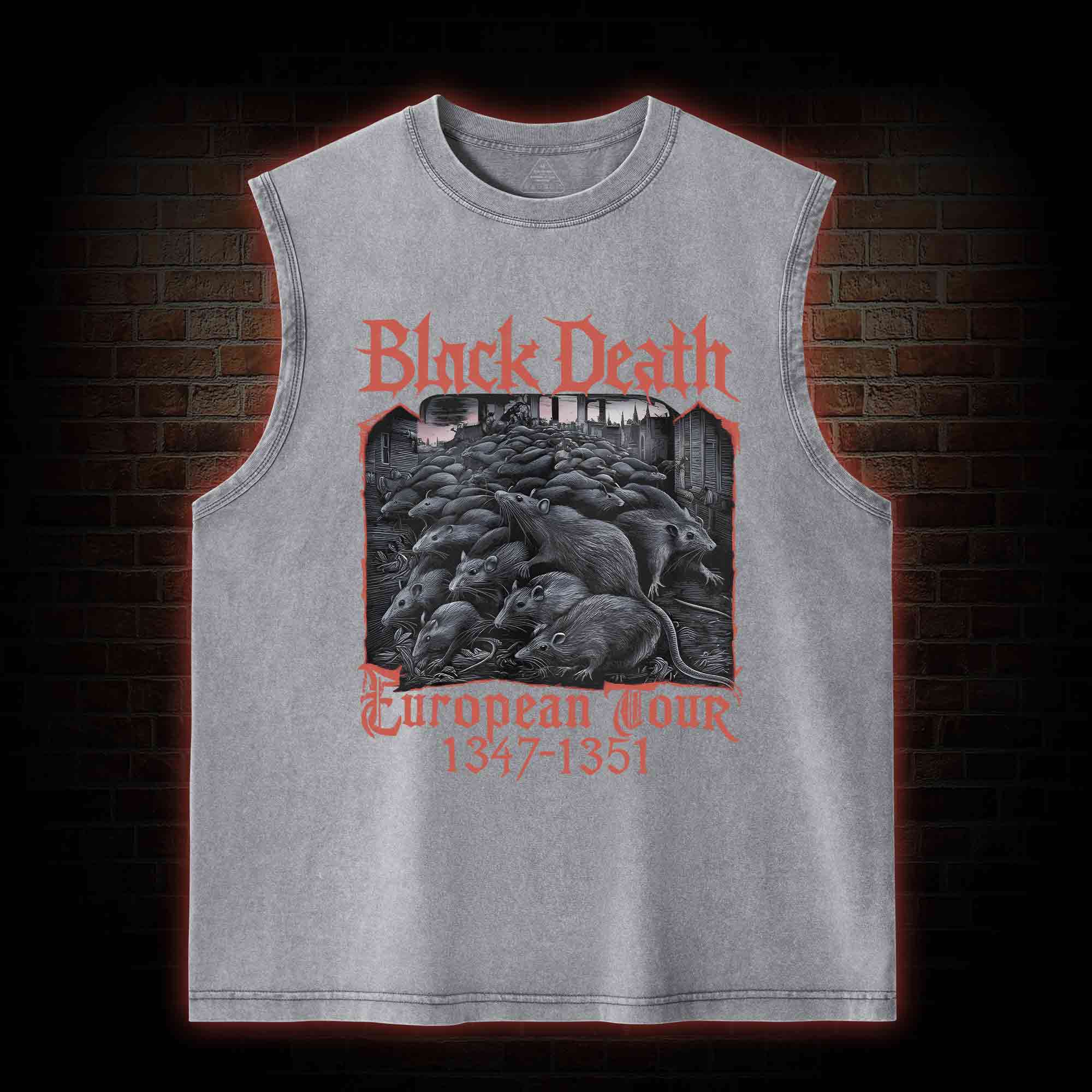 Vintage Black Death European Tour Washed Tank Top