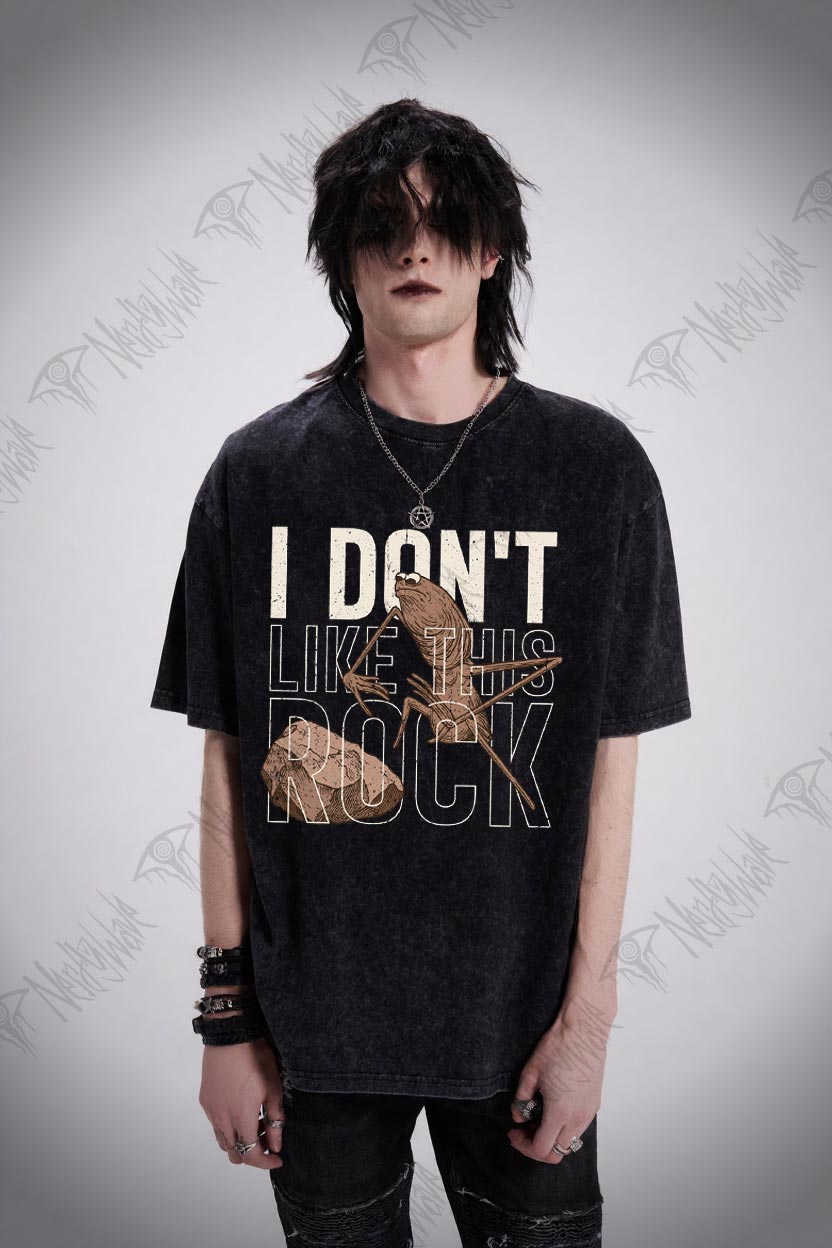 I Don't Like This Rock Meme Washed T-shirt
