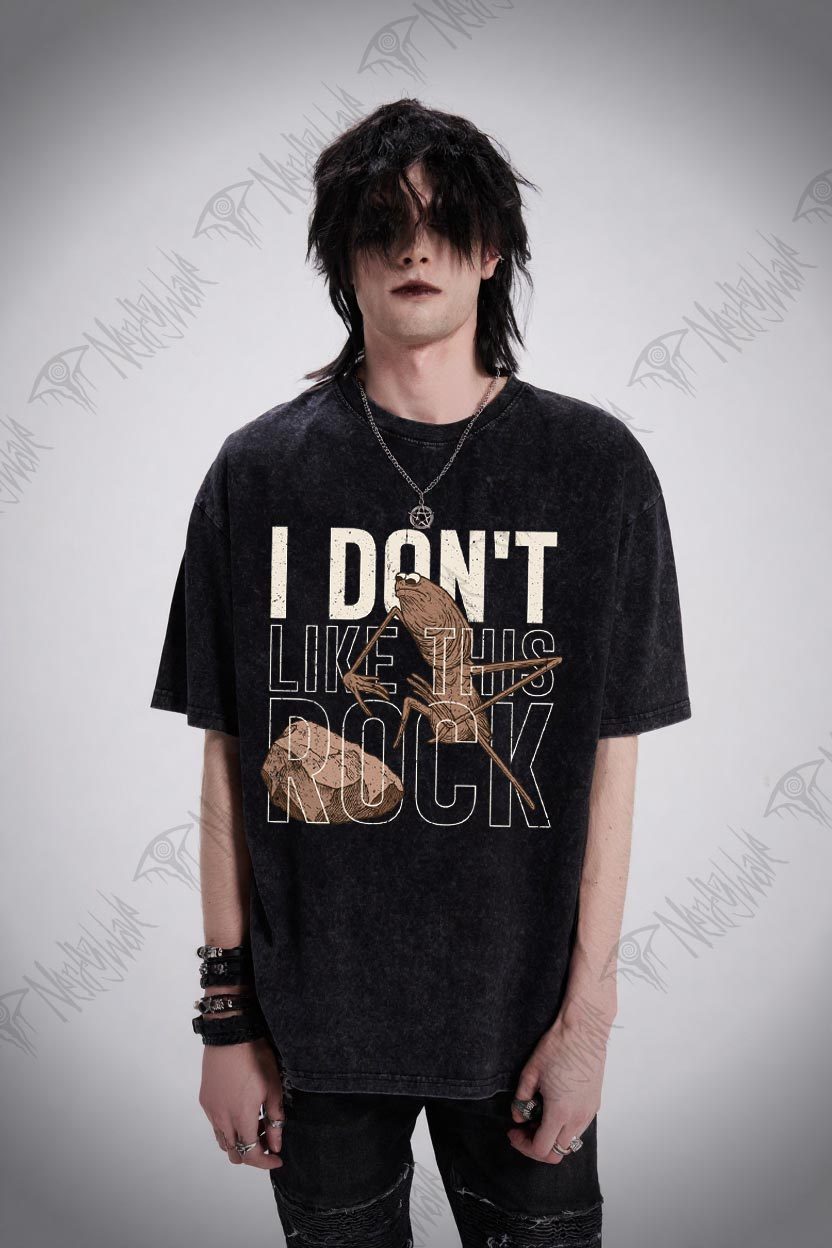I Don't Like This Rock Meme Washed T-shirt
