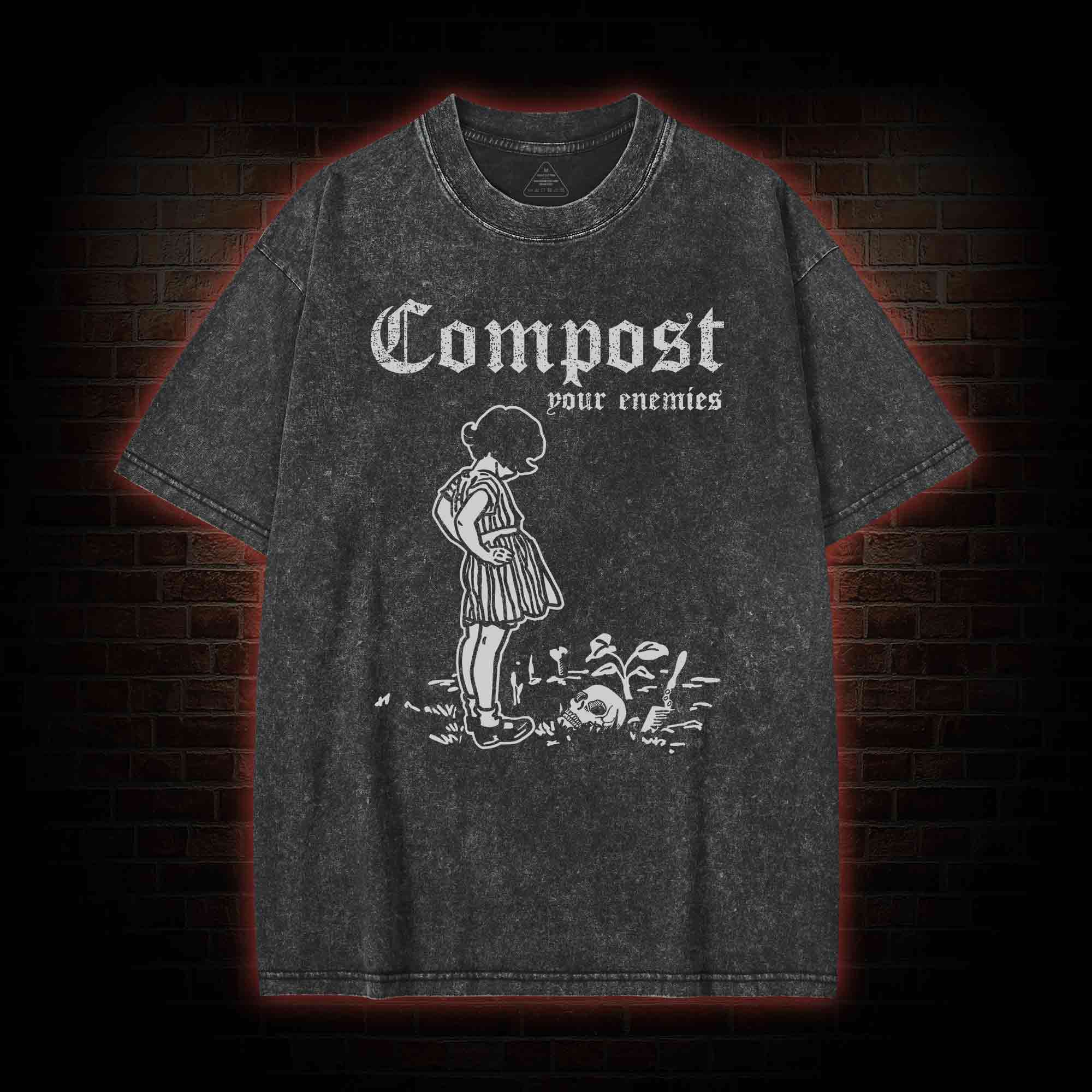Compost Your Enemies Washed T-shirt