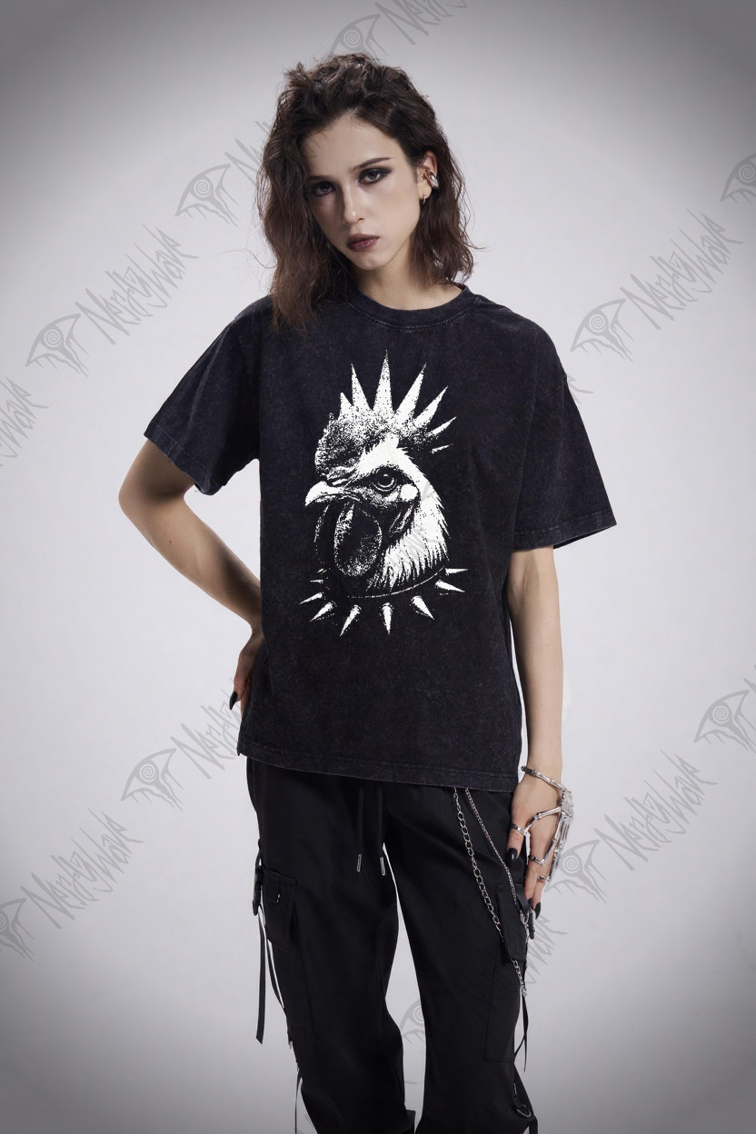 Punk Rooster Washed T-shirt