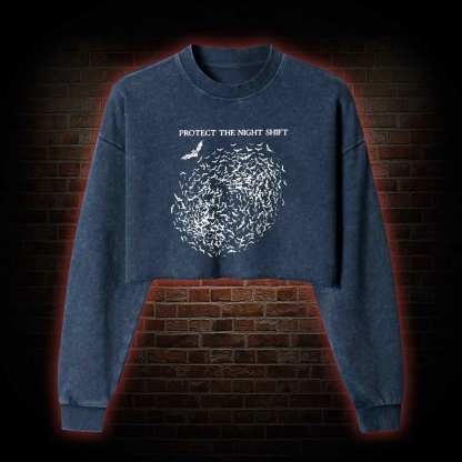 Bat Conservation Washed Cropped Sweatshirts