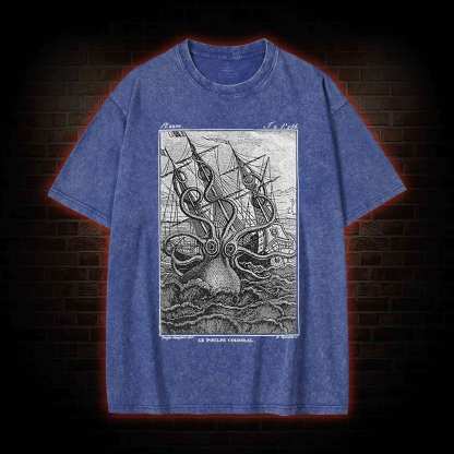 Giant Octopus Washed T-shirt