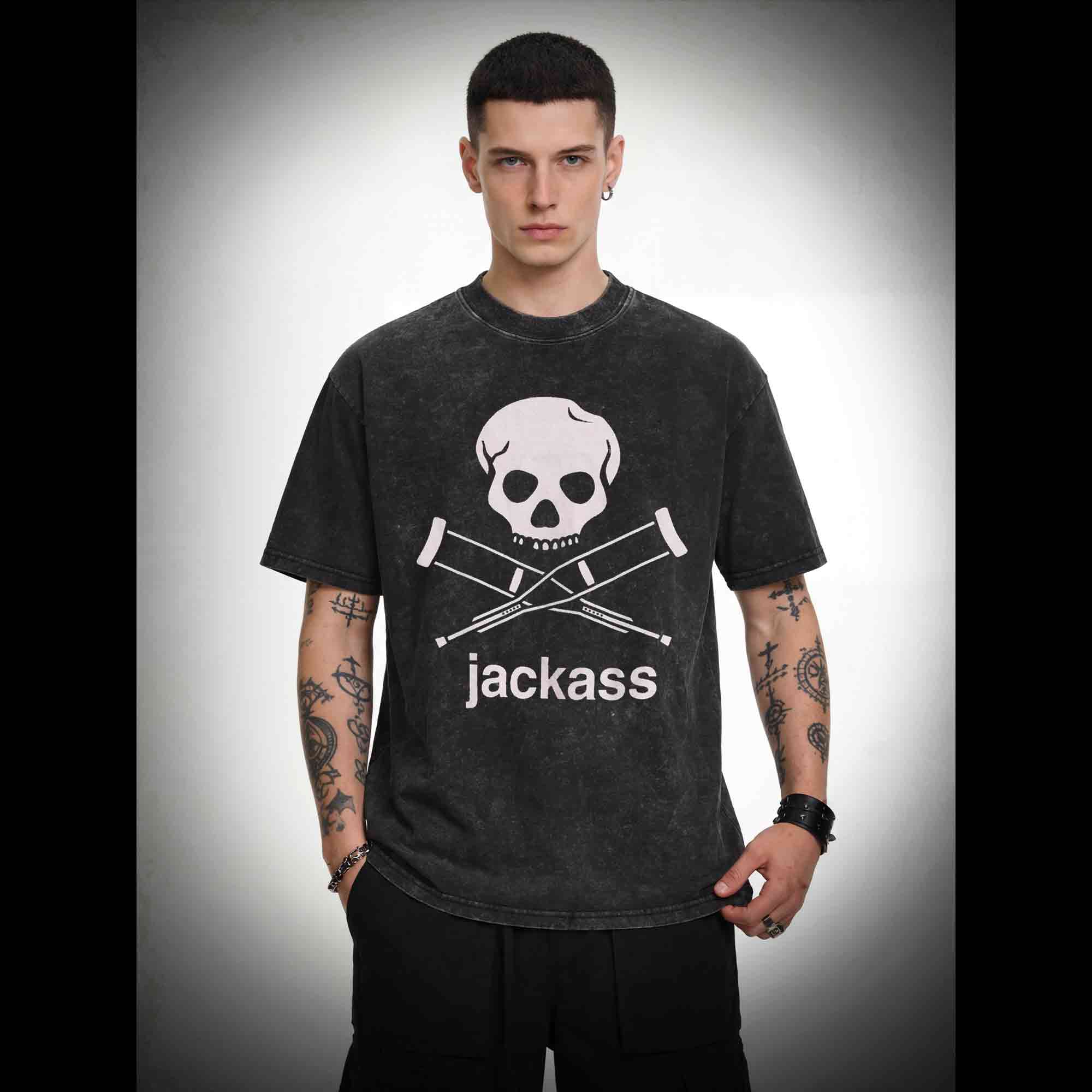 Skull Crutches Washed T-shirt