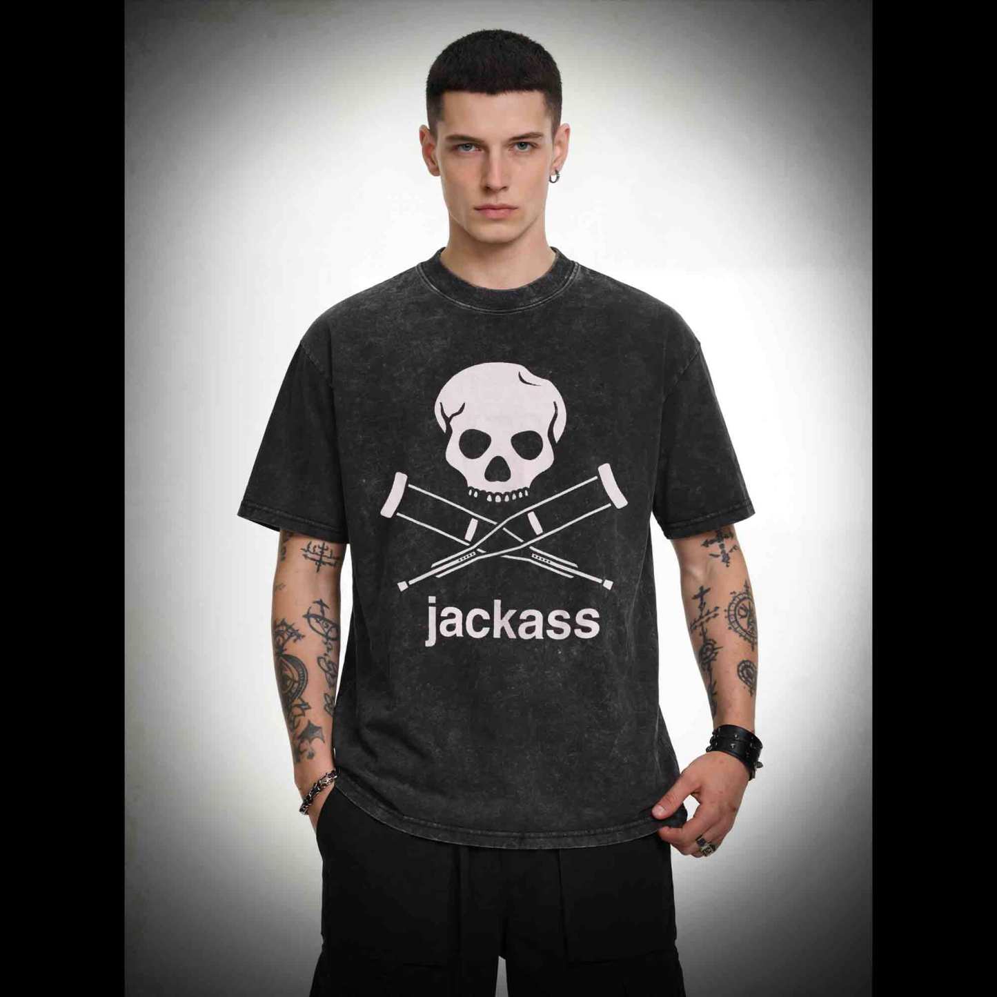 Skull Crutches Washed T-shirt