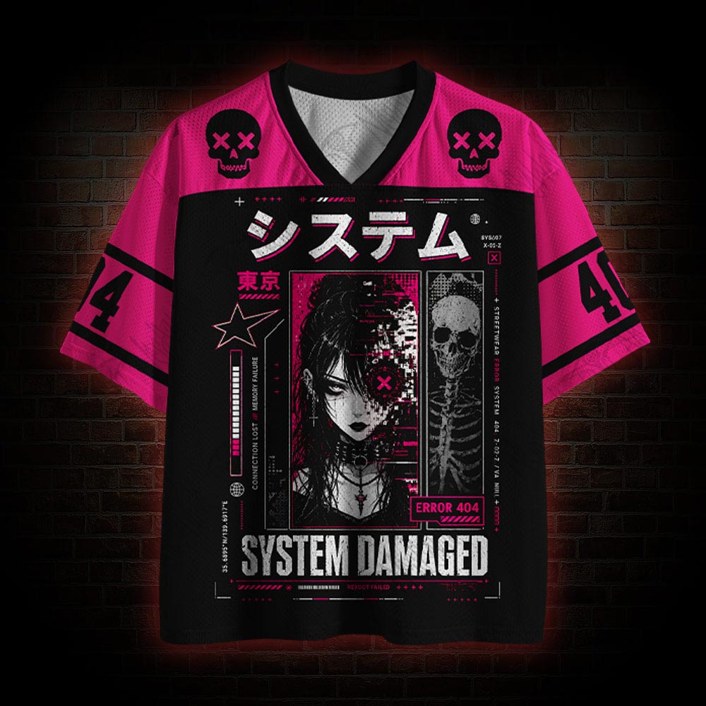 System Damaged Mesh Jersey