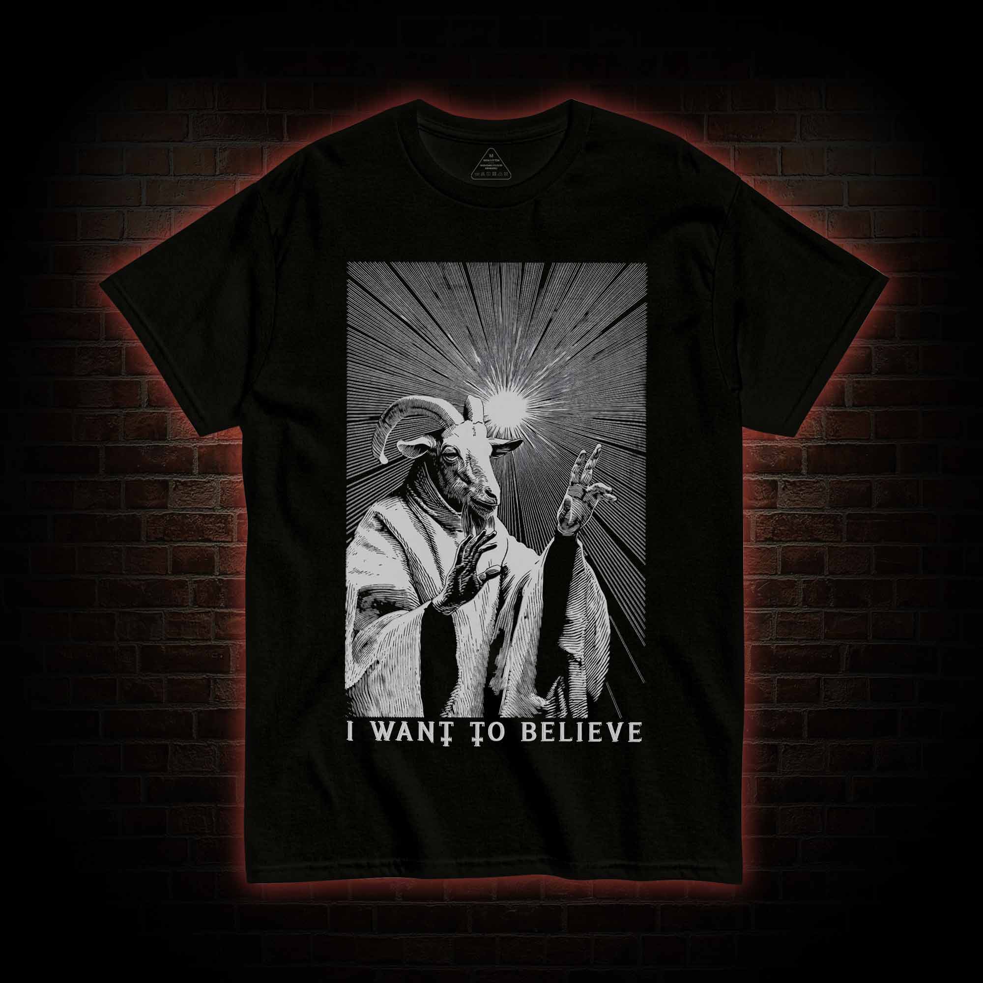 I Want to Believe Goat T-shirt