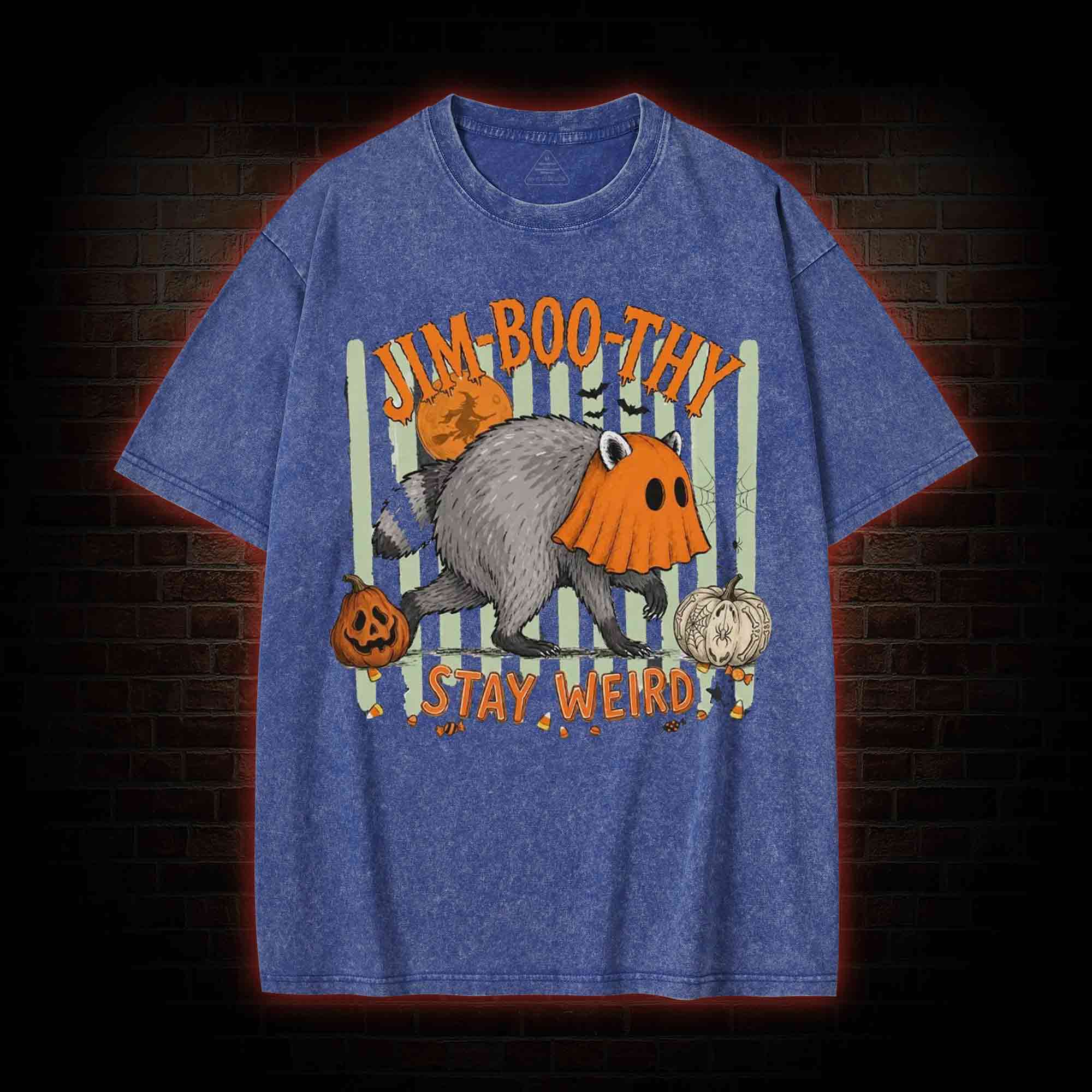 Jim-Boo-Thy Stay Werid Washed T-shirt