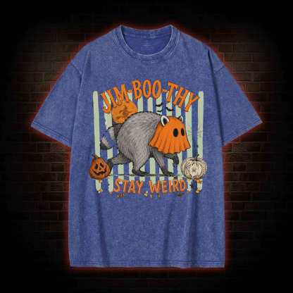 Jim-Boo-Thy Stay Werid Washed T-shirt