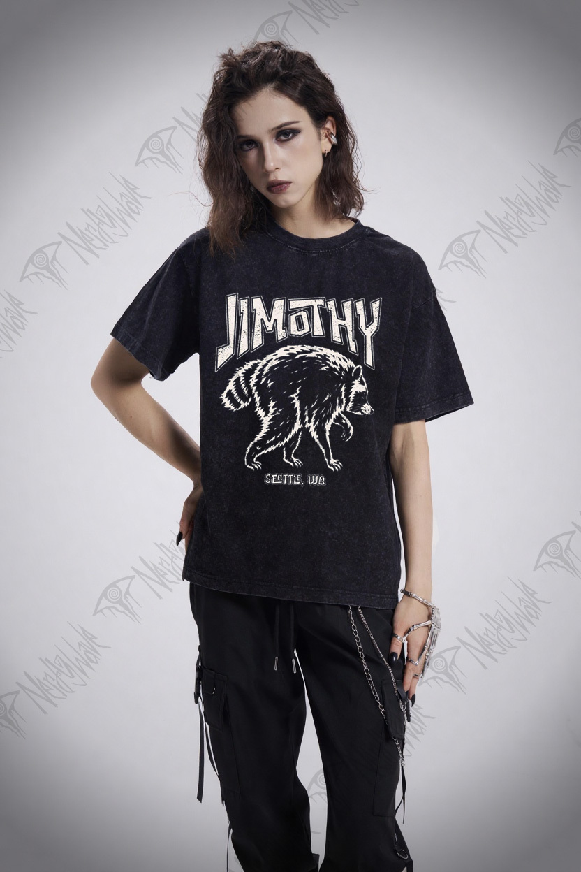 Jimothy Raccoon Meme Washed T-shirt