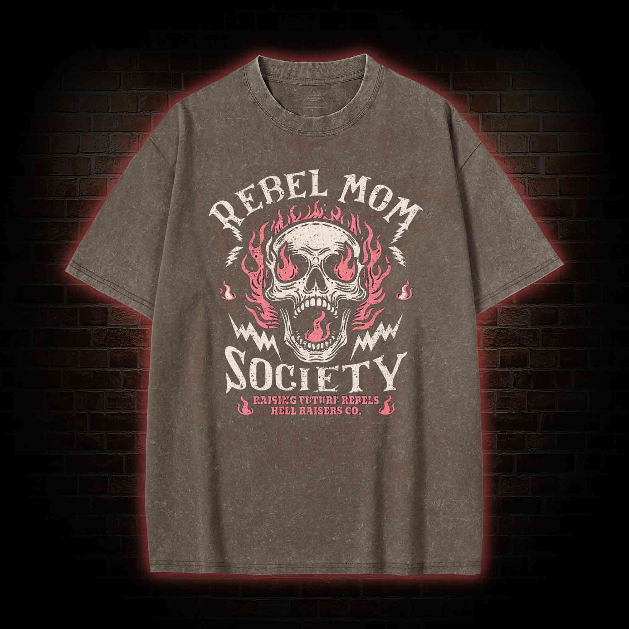 Rebel Mom Society Washed T-shirt
