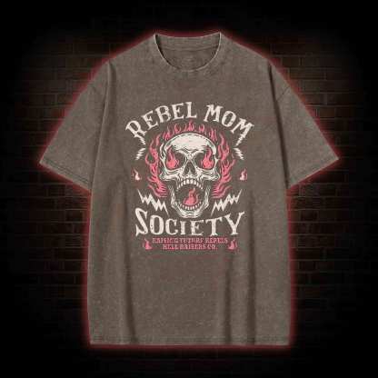 Rebel Mom Society Washed T-shirt