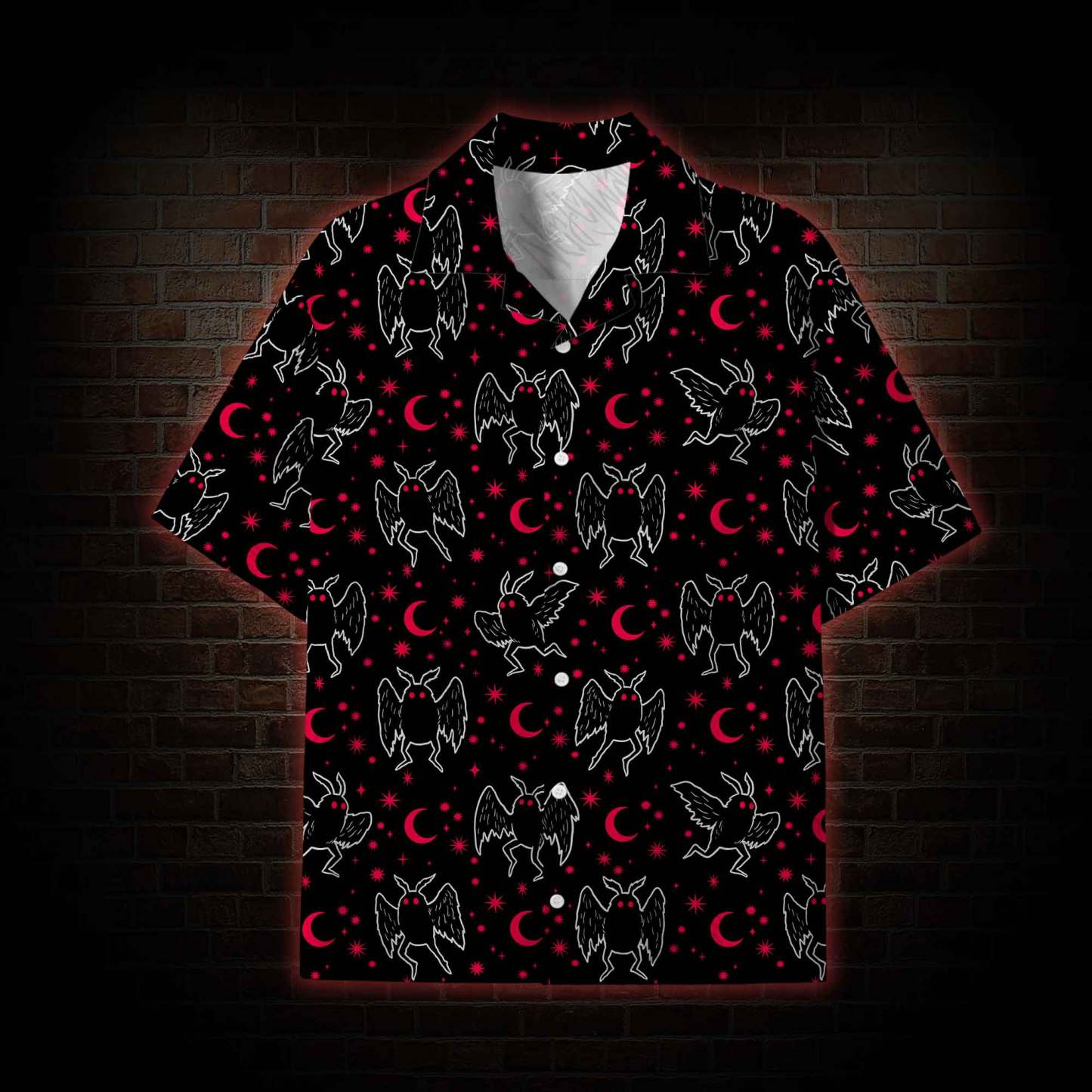 Mothman Night Lightweight Hawaiian Shirt