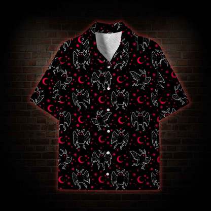 Mothman Night Lightweight Hawaiian Shirt