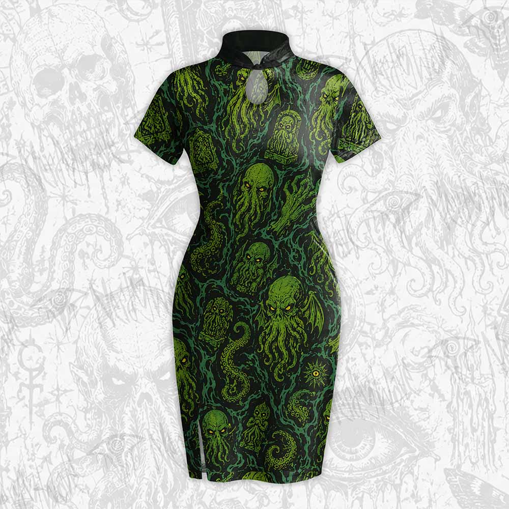 Cthulhu Mythos Velvet Mini Dress