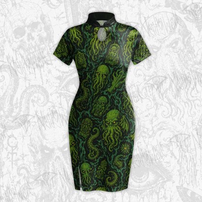 Cthulhu Mythos Velvet Mini Dress