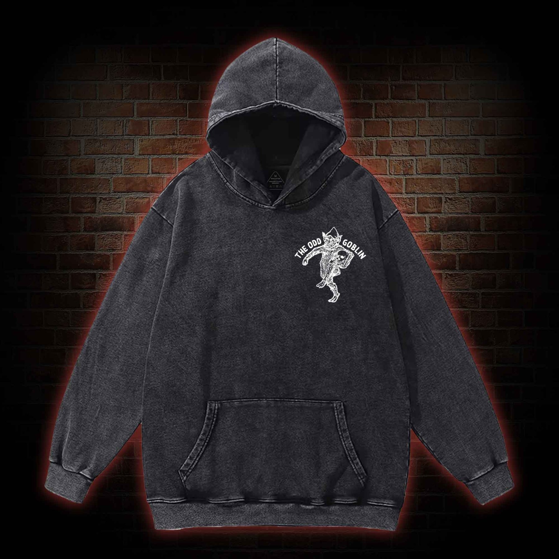 The Odd Goblin back print washed hoodie