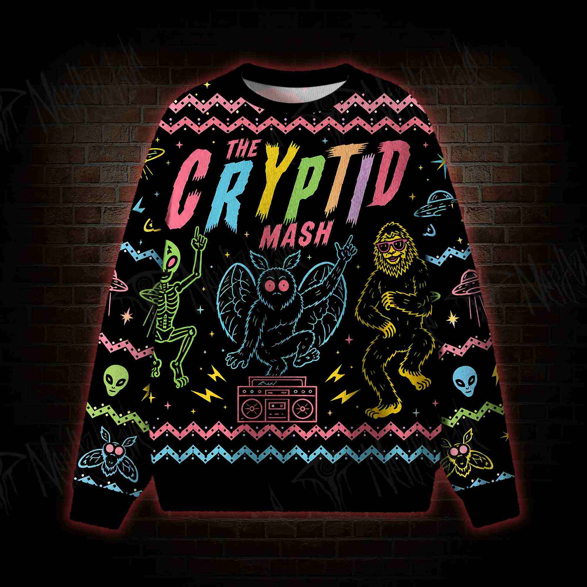 Cryptid Mash Ugly Sweatshirts