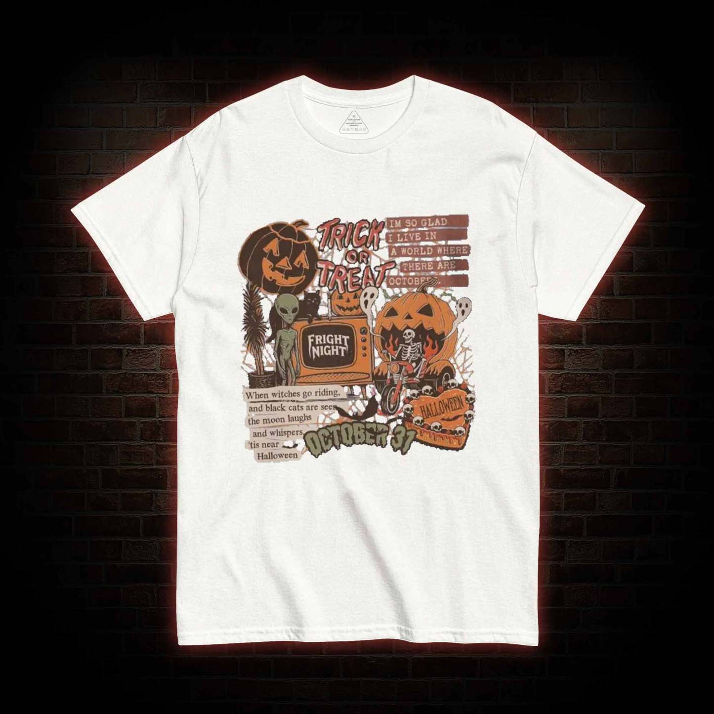 Vintage Halloween Collage T-shirt