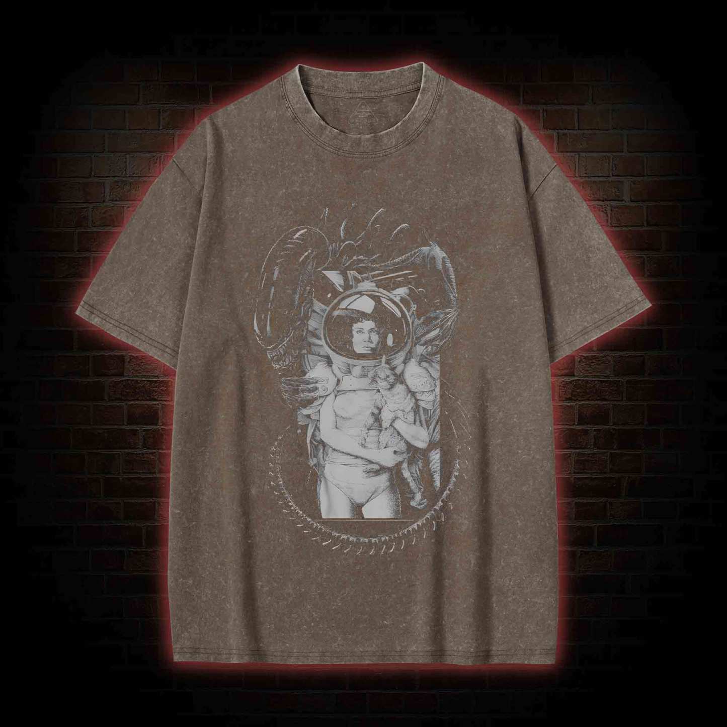 Alien Ripley Jonesy Sci-fi Horror Washed T-shirt