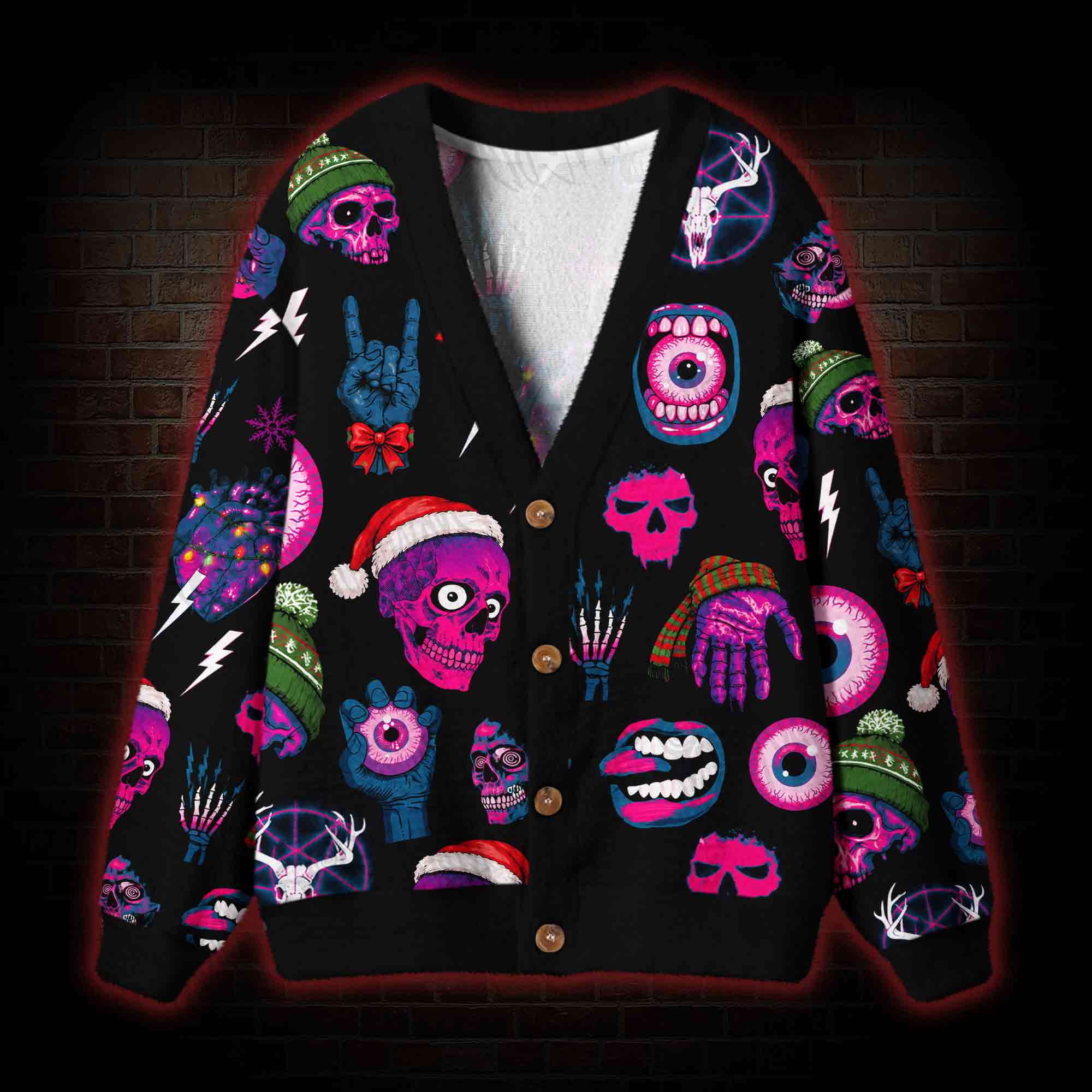Rock on Horror Cardigan Sweater