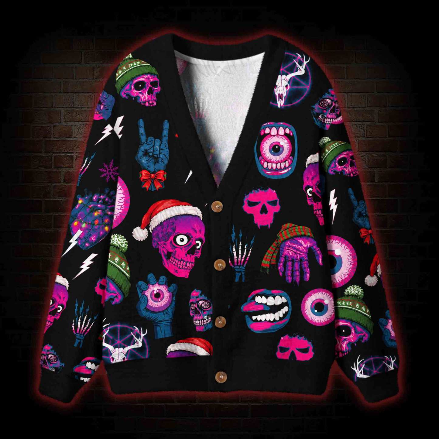 Rock on Horror Cardigan Sweater