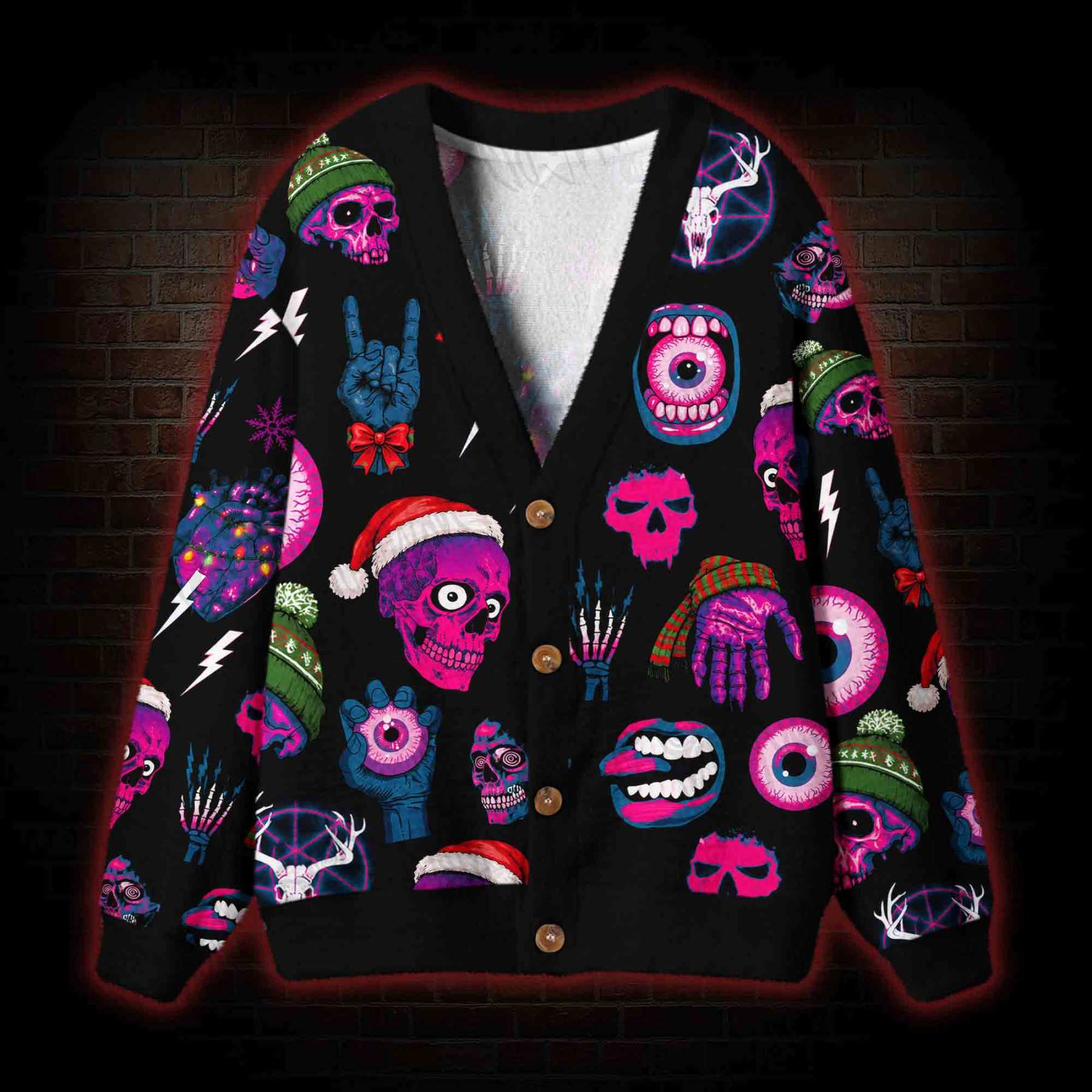 Rock on Horror Cardigan Sweater