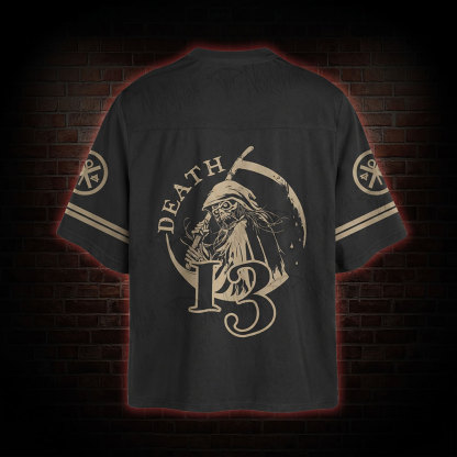 Vintage Death in Cloak Tarot Card Oversized Jersey