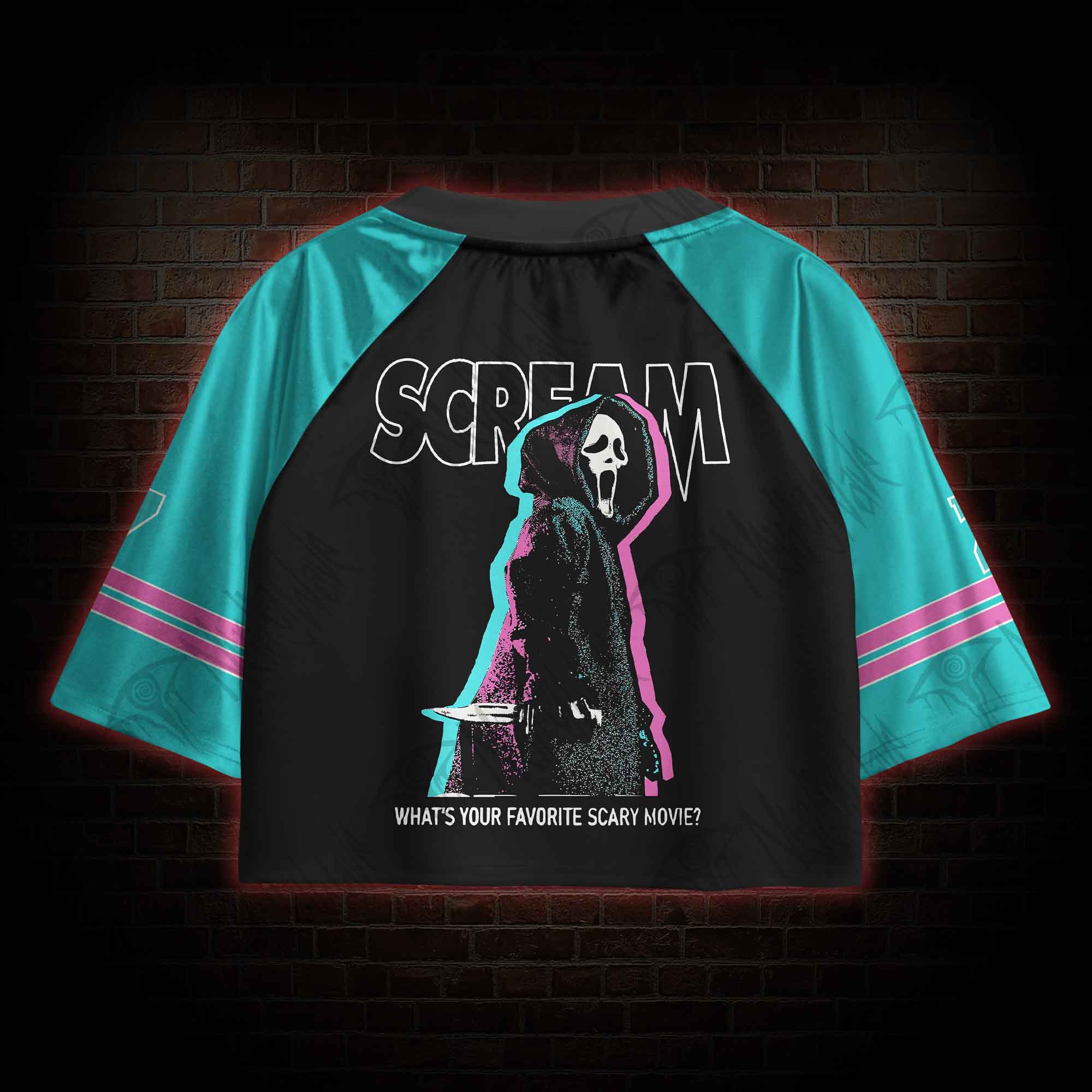 What's Your Favortie Scary Movie? Horror Crop Sports Jersey