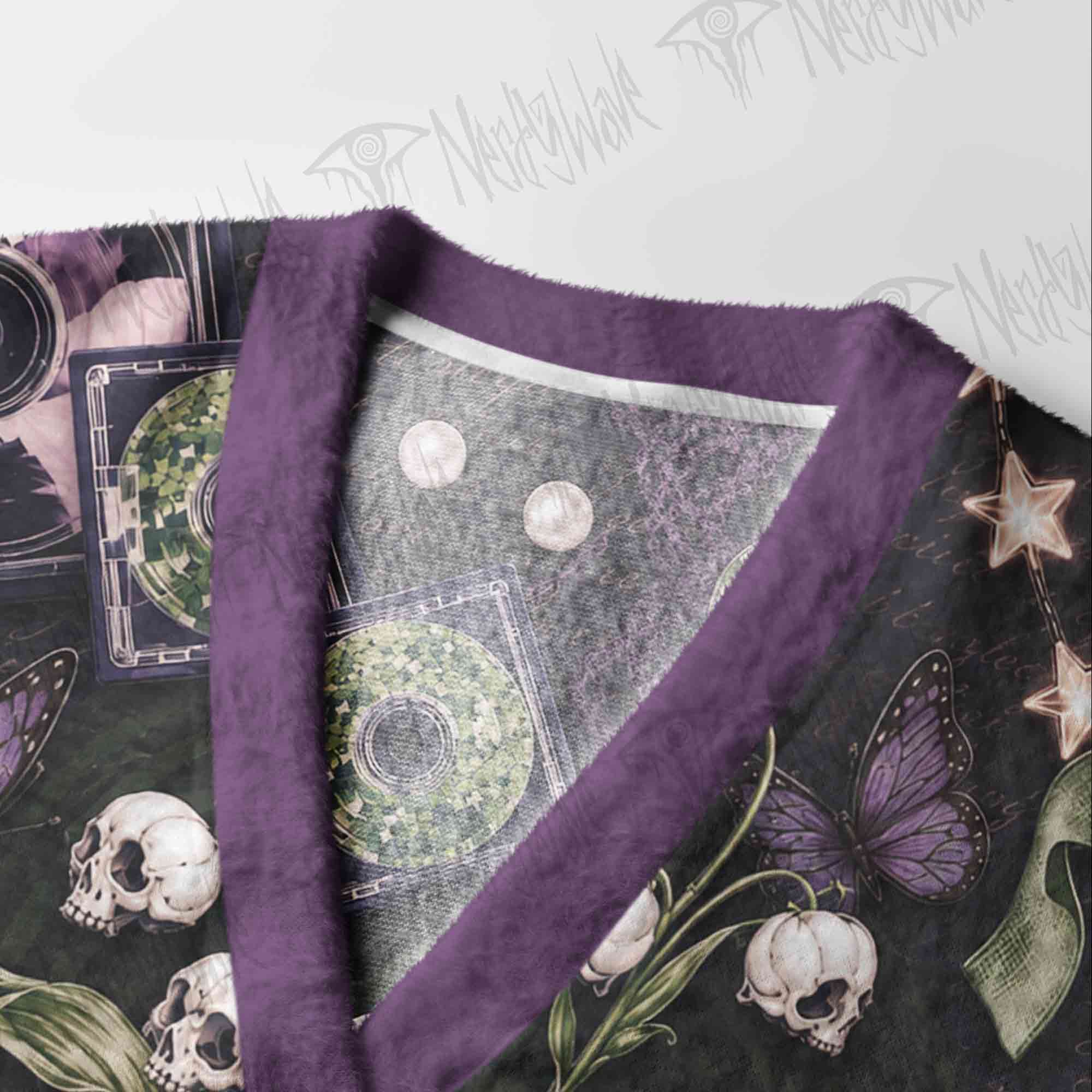 Skull Lily Cardigan Sweater