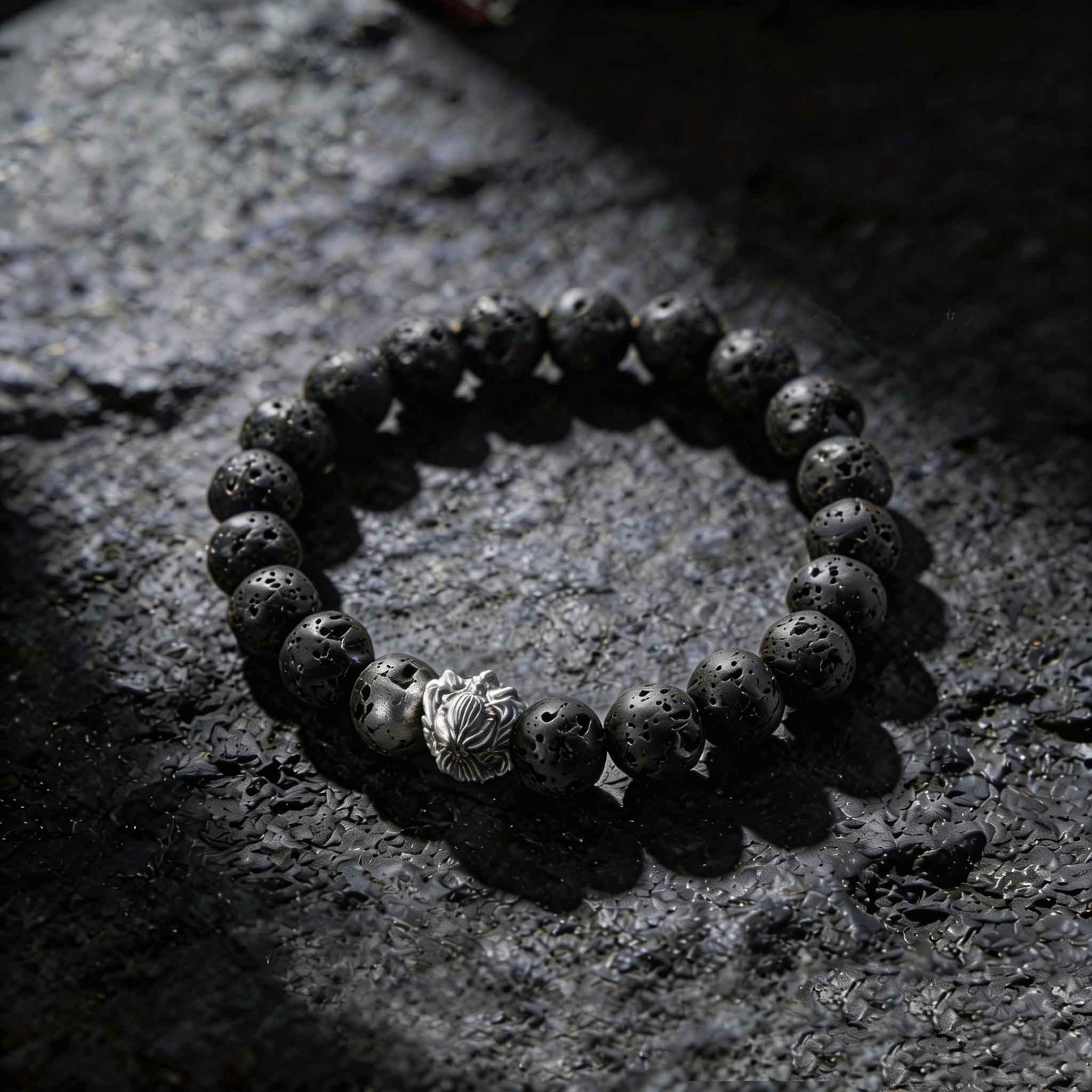 11 Lava Stone Beaded Bracelet