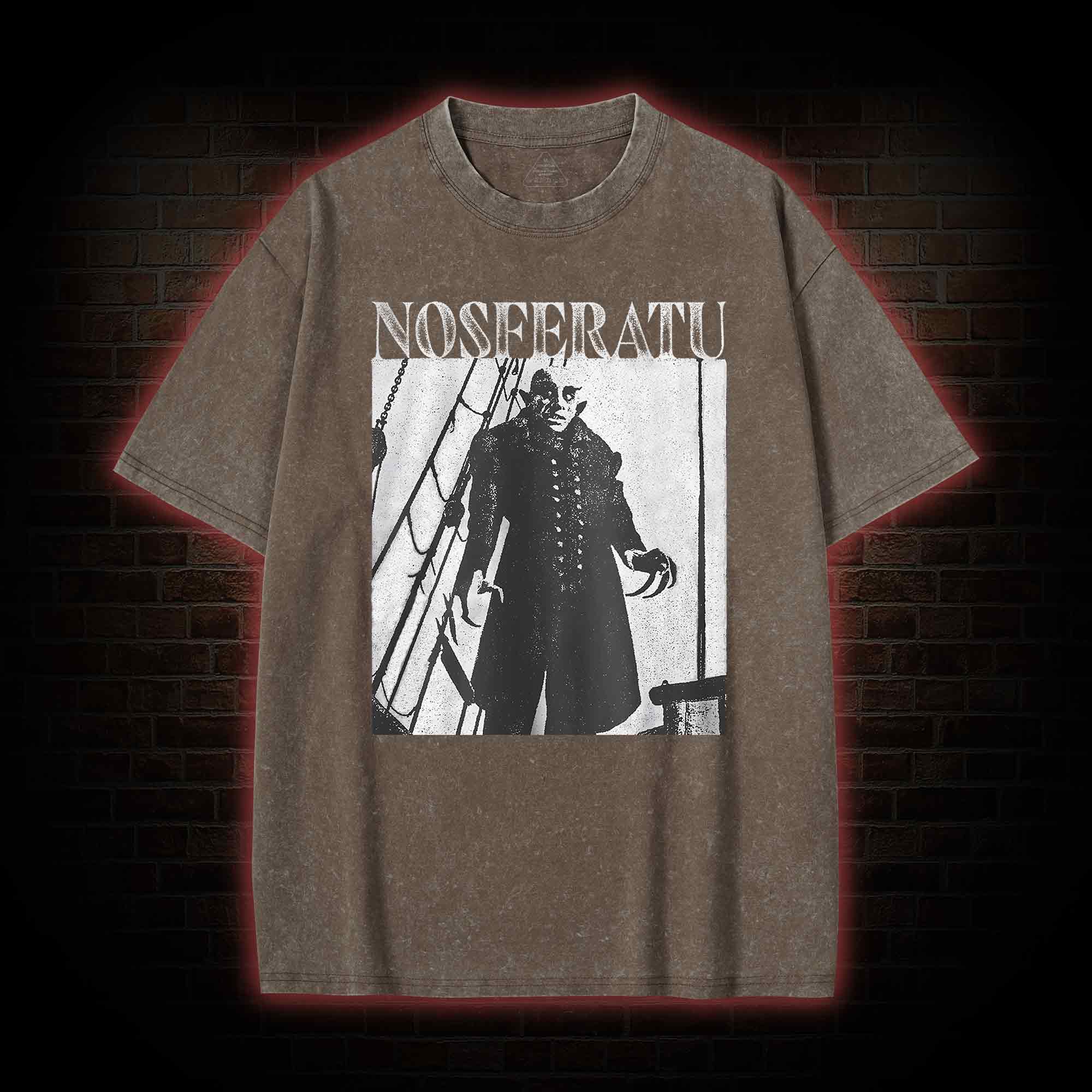 Nosferatu Scary Movie Washed T-shirt