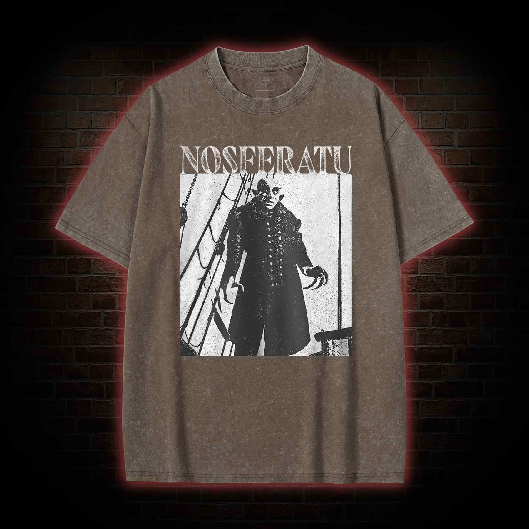 Nosferatu Scary Movie Washed T-shirt