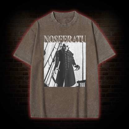Nosferatu Scary Movie Washed T-shirt