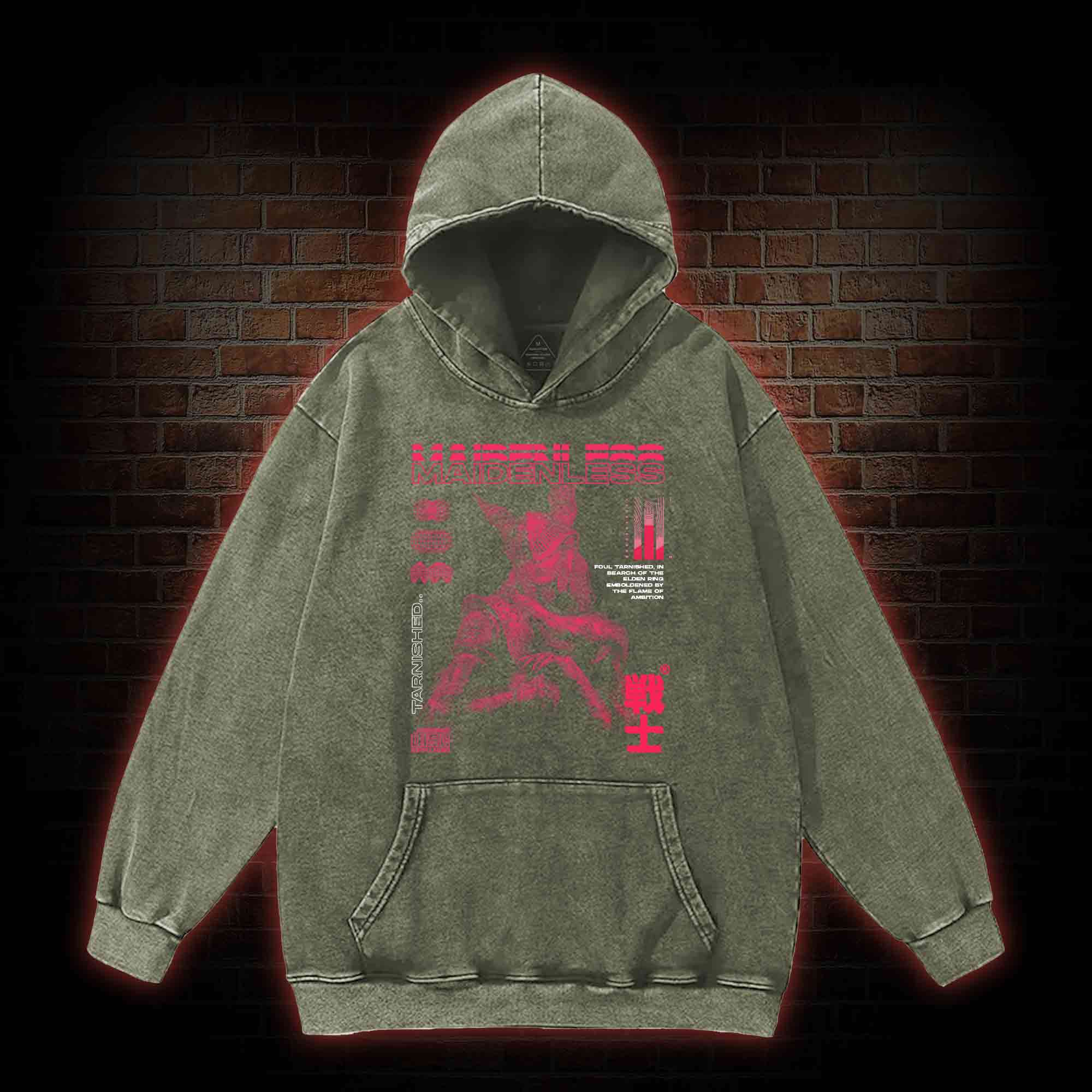 Maidenless Warrior Washed Hoodie