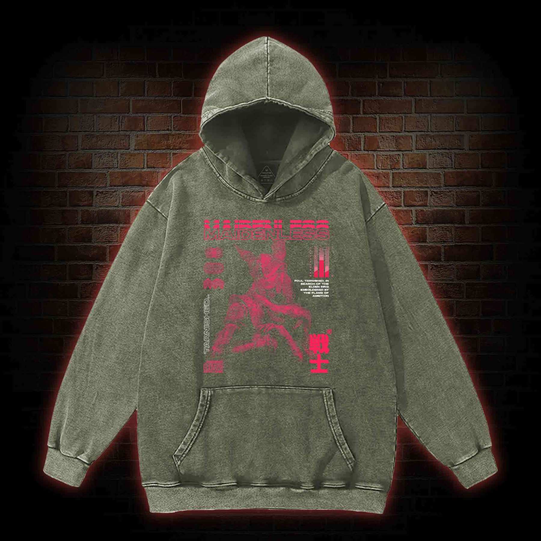 Maidenless Warrior Washed Hoodie
