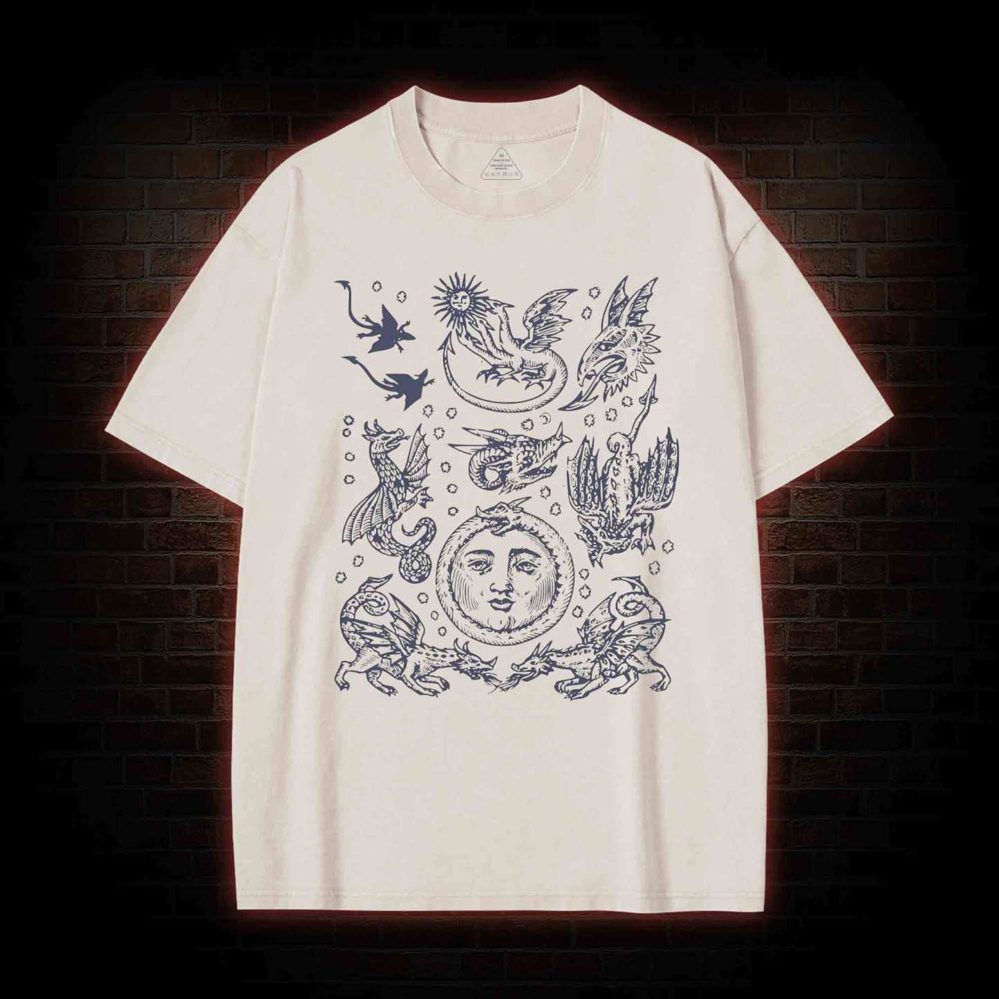 Medieval Dragons Vintage Washed T-shirt