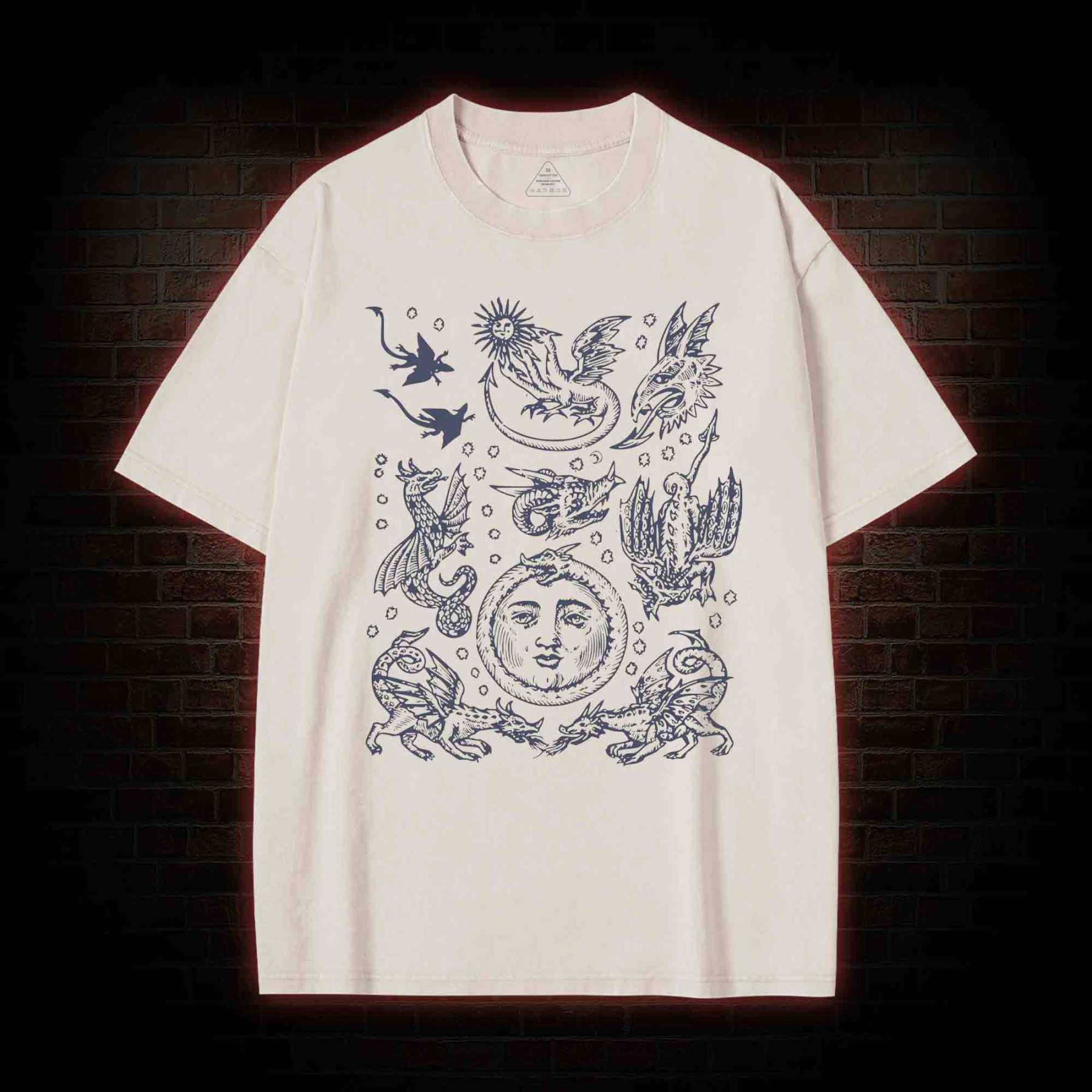 Medieval Dragons Vintage Washed T-shirt