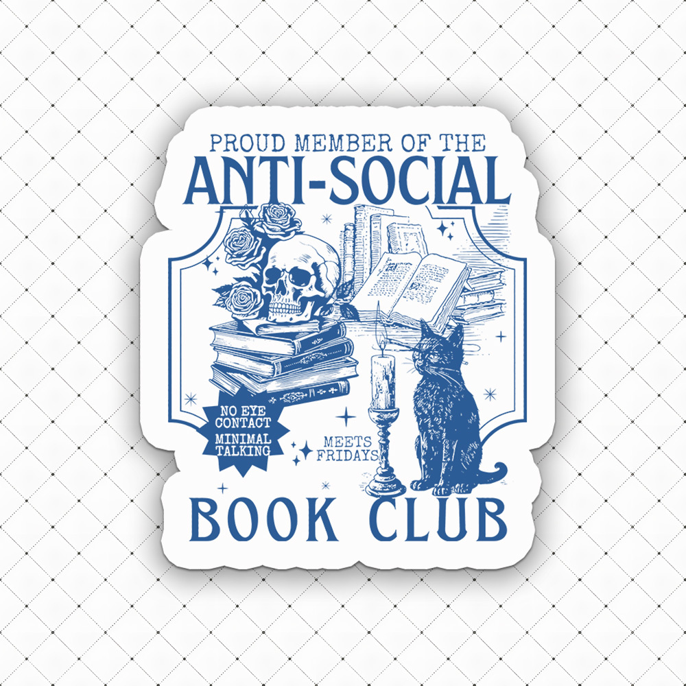 Anti-social Book Club Sticker