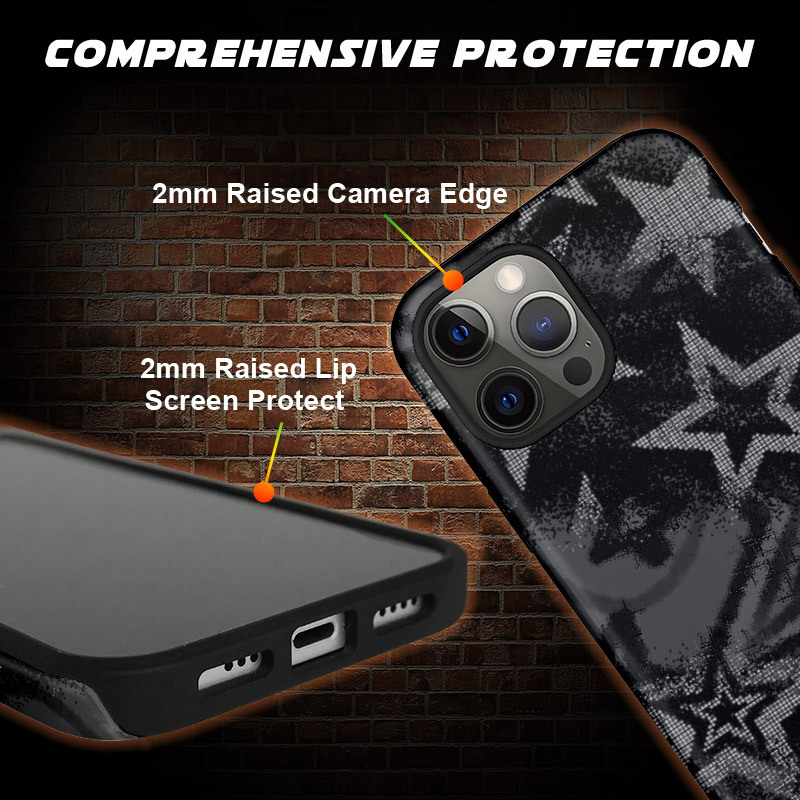 Grunge Black Star Phone Case