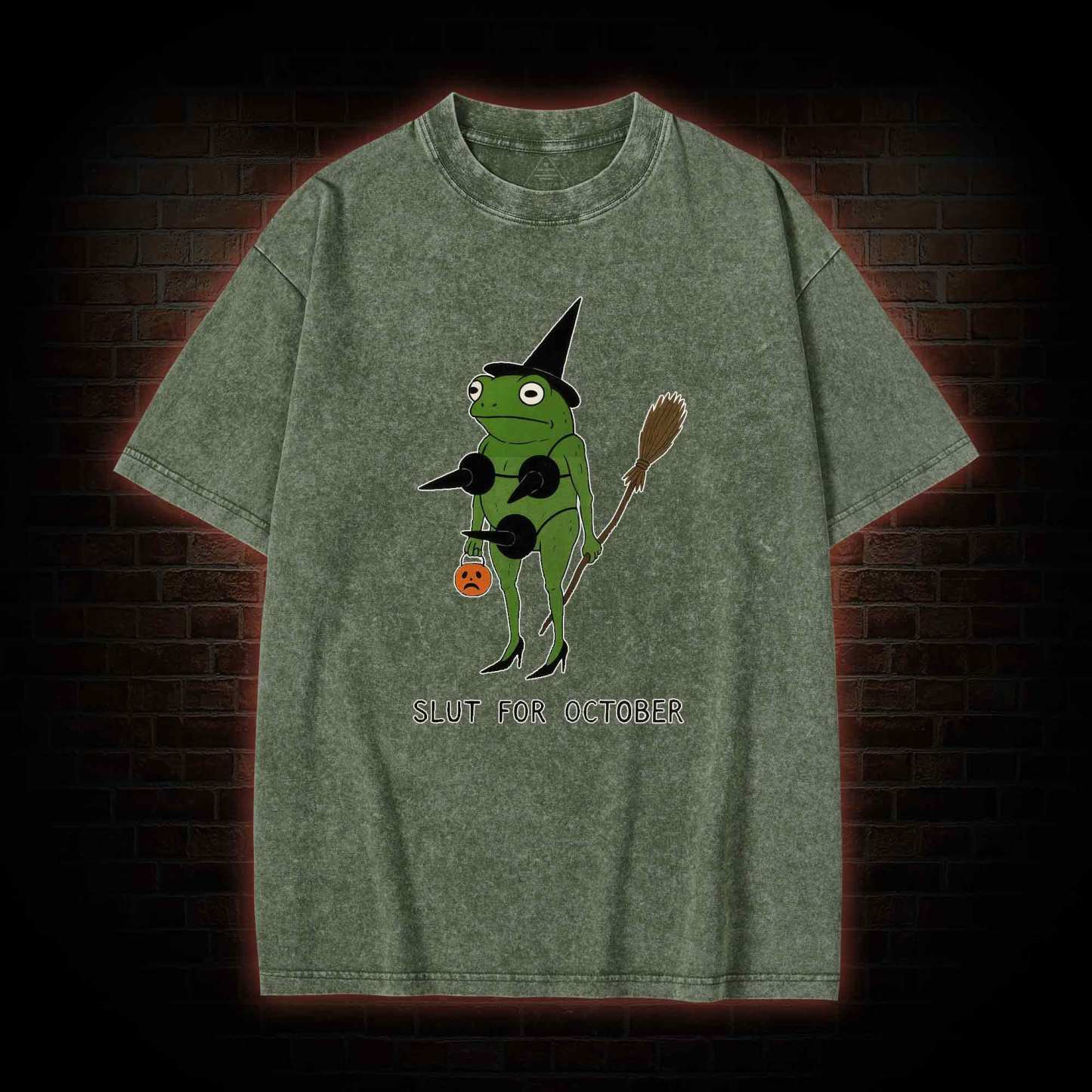 Slut for October Washed T-shirt