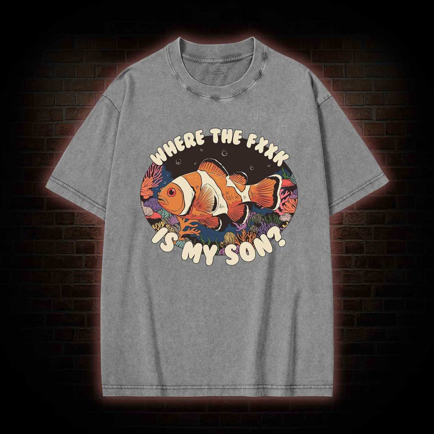 Where is My Son Washed T-shirt