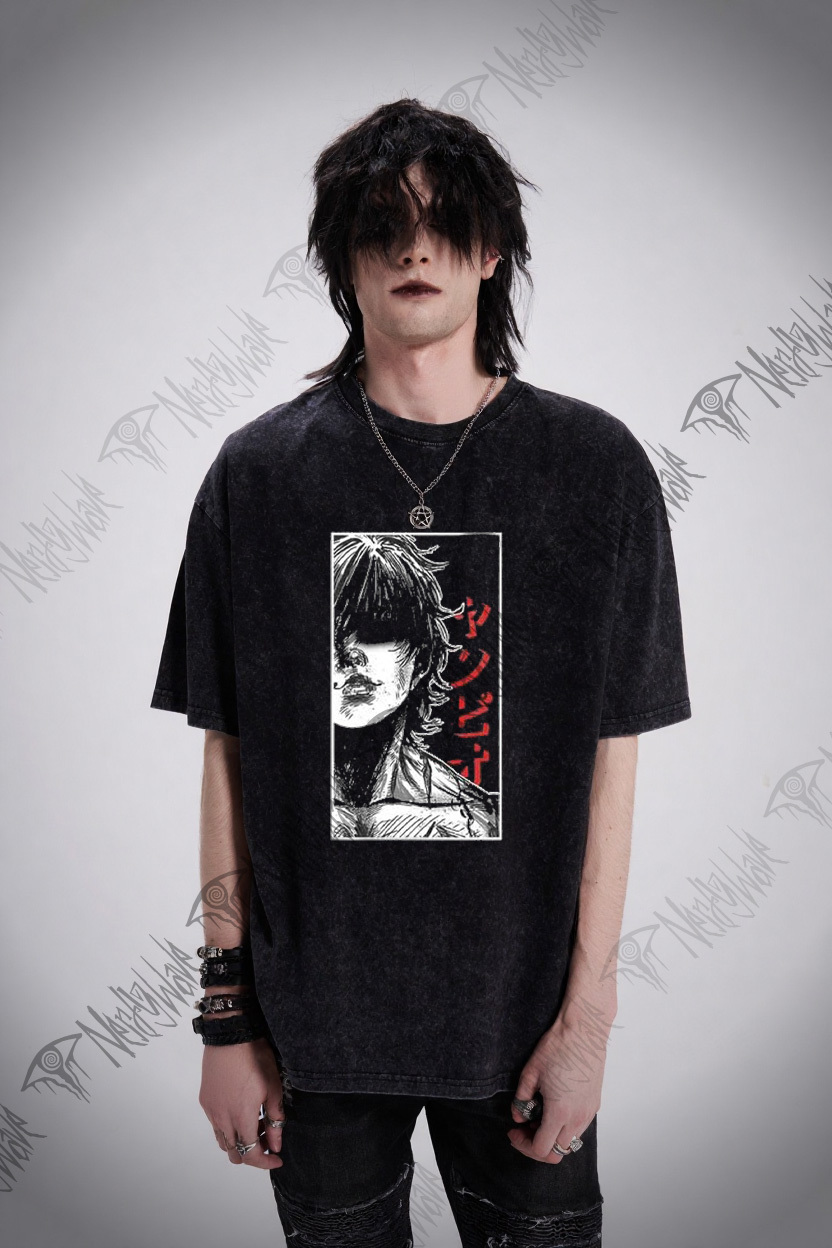 Anime Grappler Baki Hanma Washed T-Shirts