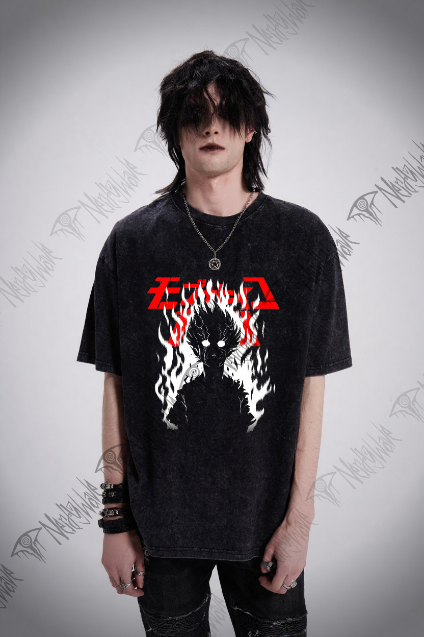 Emo Dark Fantasy Washed T-shirt
