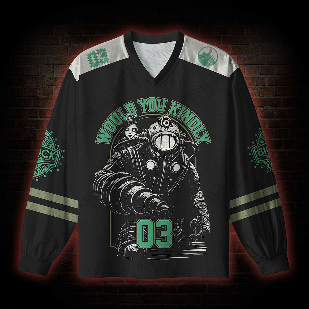 Would You Kindly V-Neck Long Sleeve Jersey